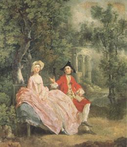 Thomas Gainsborough Conversation in a Park(perhaps the Artist and His Wife) (mk05) China oil painting art